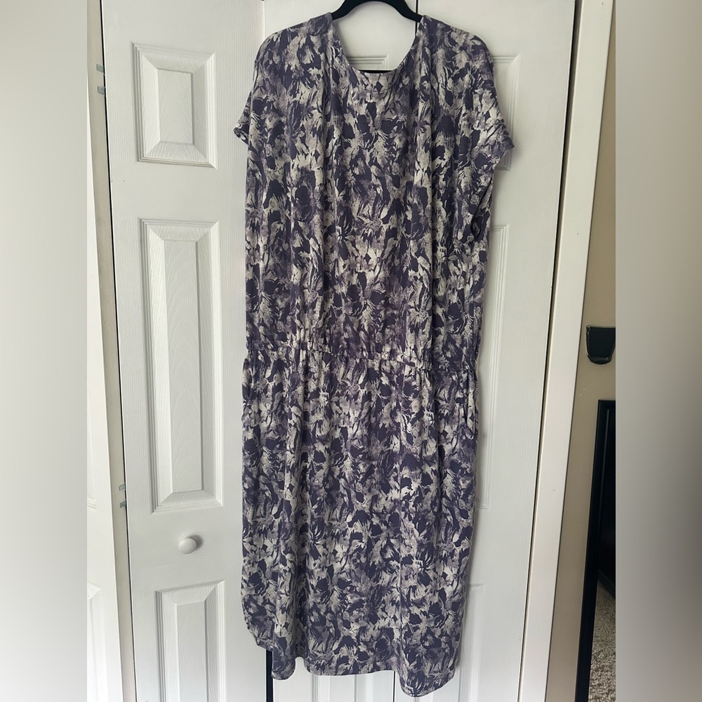 LuLaRoe Purple and White Floral Maxi Dress